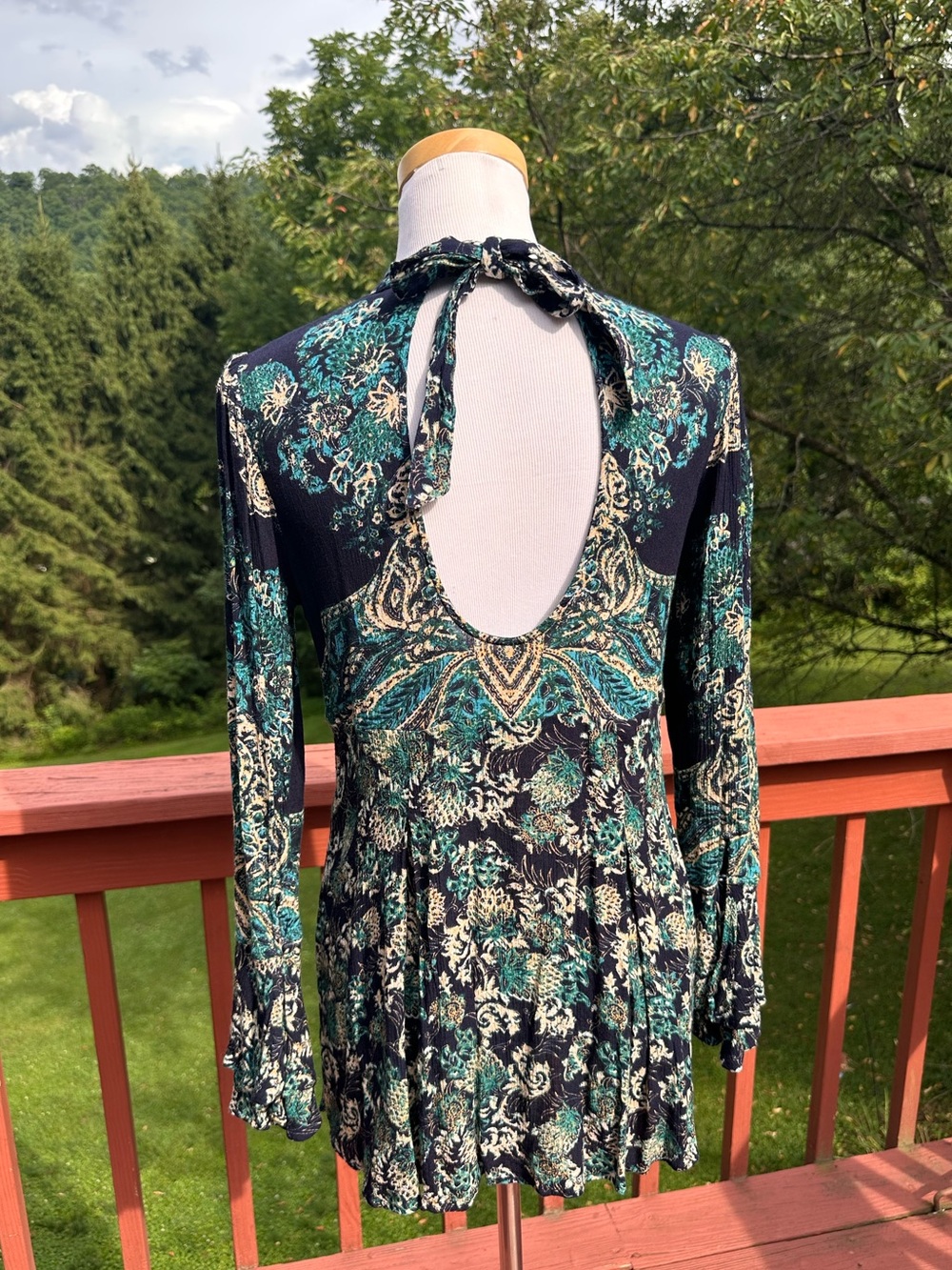 Free People Lady Luck Tunic Paisley Long-Sleeve - Picture 5 of 6